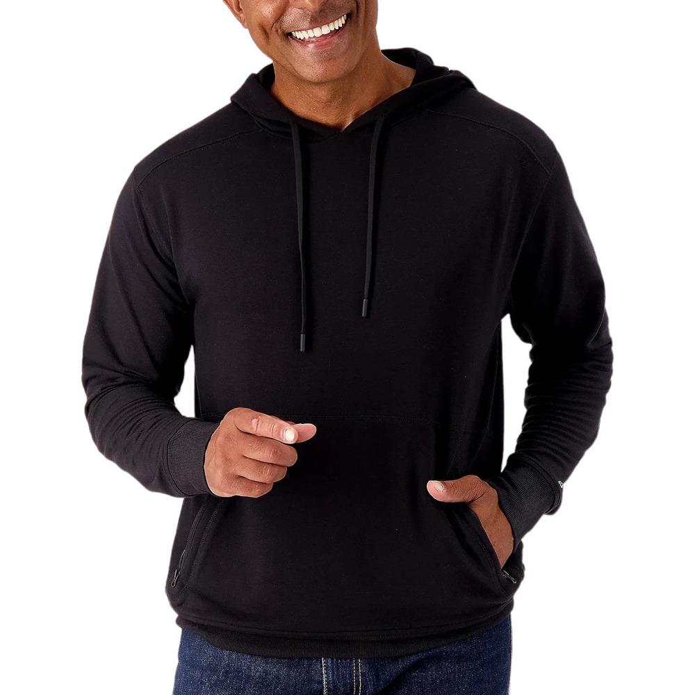zuda Men's x Kevin Kreider Z-Knit Hoodie with Rib Trim Black
